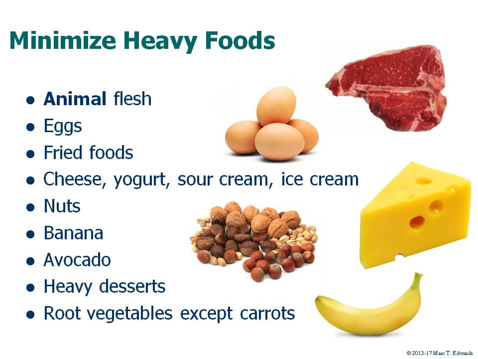 List of Heavy Foods
